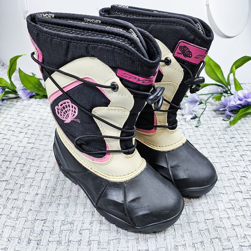 Spyder Twister Snow Boots Butterfly Insulated Kids Size 12